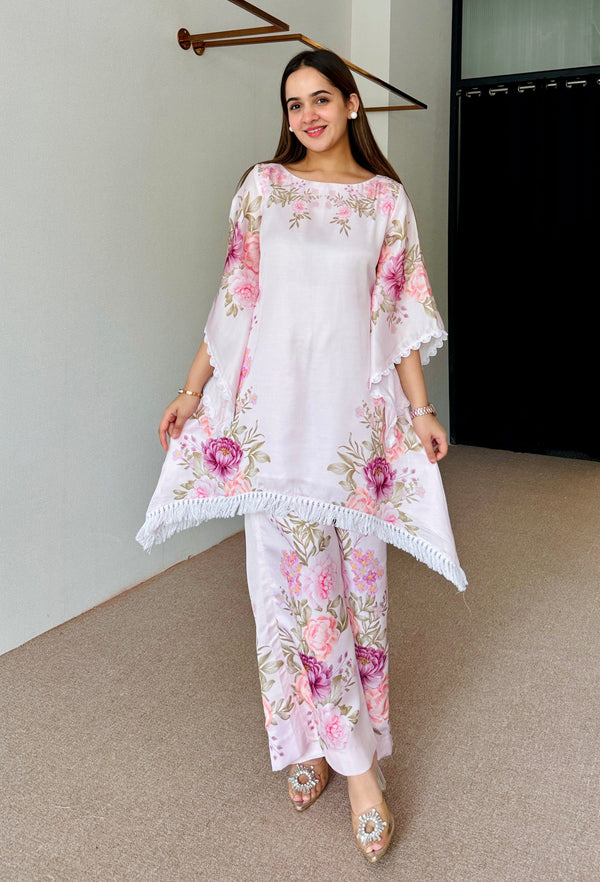 Pink Festive Kaftaan Set